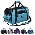 EliteField Soft-Sided Pet Carrier for Cats & Small Dogs (3-Year Warranty) | Airline Approved, Removable Bed & Cover, Built-In Leash, Luggage Sleeve, Seat Belt Loop, Waterproof, Durable, Foldable - color: Sky Blue, size: 19.0"L x 10.0"W x 13.0"H