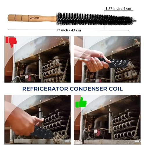 For Dyson Vacuum Attachments & Dryer Vent Cleaning – Flexible Crevice Tool Kit for Dyson V6 V7 V8 V10 V11 V15 & Ball Animal + 6PCS Hard Bristle Gap & Lint Brushes