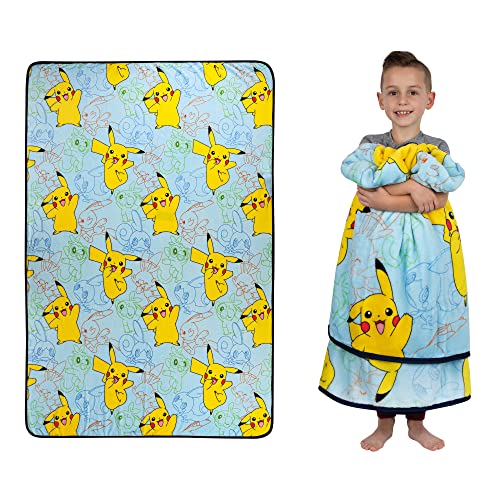 Franco Kids Bedding Super Soft Plush Throw Blanket, 62 in x 90 in, Pokemon - color: Multicolour, size: 62 in x 90 in