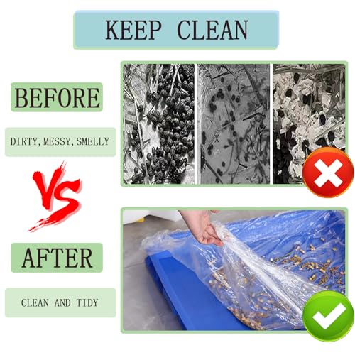 10pcs Clear Disposable Bird Cage Liners, Large Size 28x20in BirdCages Litter Box Plastic Film Cover, Pet Crate Tray Covers for Bird Parakeet Bunny Finches Ferret Chinchilla Small Animal (10)