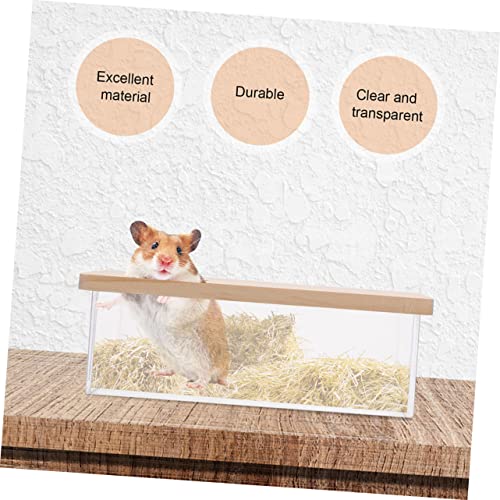 Yardwe Medium Hamster Sand Bath Box Bathroom Sand Bath Container for Hamsters Gerbils and Chinchillas for Small Animal Grooming and Hygiene