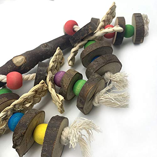 EBaokuup Wood Bird Chewing Toys-Blocks Parrot Tearing Toys Best for Finch,Budgie,Parakeets,Cockatiels, Conures,Love Birds and Amazon Parrots (Pack of 2) - size: style 11 (Pack of 2)