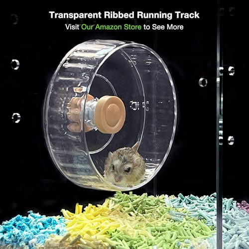 GuineaLoft™ Silent Hamster Wheel - 7.1 inch (18cm) for Hamsters, Mice, Gerbils & Small Animals - size: 7.1 inch