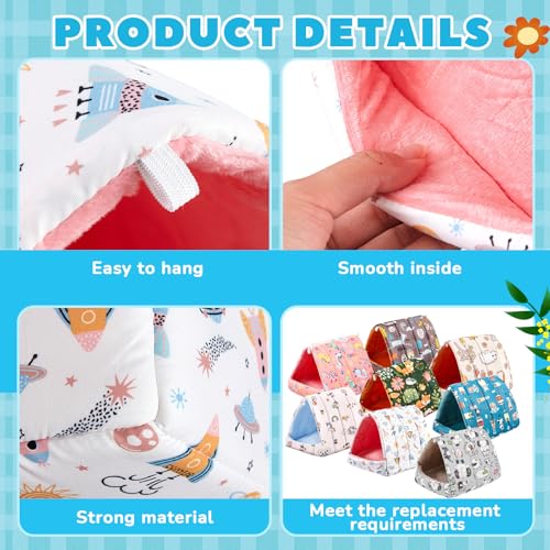 Cinnvoice 8 Pcs Guinea Pig Hideout, Guinea Pig Bed Washable Small Animal Cage Accessories for Bunny Hedgehog Mouse Chinchillas Hamsters Ferrets Rats(9.8 in) - size: 9.8 in