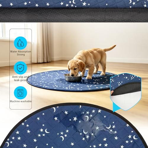 Whelping Box for Cats, Pop-up Playpen for Kittens and Mom with Washable Starry Moon Pad & Grooming Glove, 3-in-1 Portable Cat Delivery Room & Pet Nursery Pen for Indoor Cats Dogs - size: S-29"x29"x18"