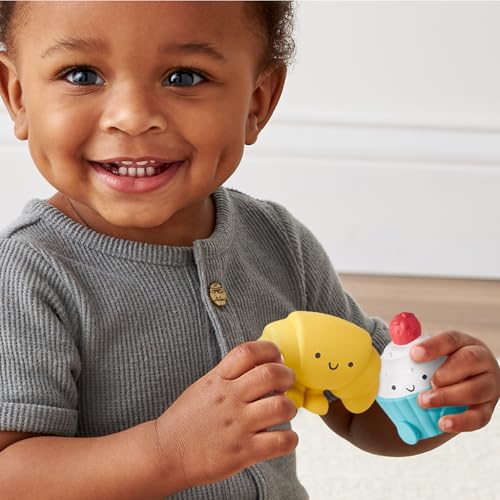 Itzy Ritzy Put & Take Learning Toy, Sensory Activity Toy for Babies, Bakery | 4 Squeezable Bakery Pieces Encourage Put & Take Play, Hand-Eye Coordination, Problem Solving, Motor Skills, Early Learning - color: Bakery