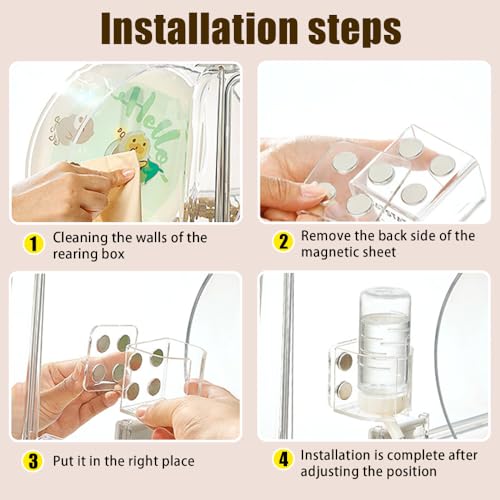 DONGKER Hamster Water Bottle Holder,Magnet Small Pet Water Bottle Stand with Adjustable Height for Bottles up to Dia 1.97inches