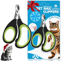 Cats & Dogs Pets Nail Clippers & Trimmers Rabbit Nail Clippers cat Nail Clippers for Indoor Cats cat Claw Clippers with Safety Guard Professional Grooming Tool for Cat Kitten(Green) - color: Green