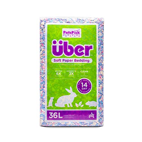 PETSPICK Uber Soft Paper Pet Bedding for Small Animals, Confetti, 36L - color: Confetti, size: 36L