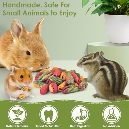ERKOON Chinchilla Treats, Timothy Grass Chew Toys for Teeth for Rabbit Guinea Pig Gerbil Rat Dwarf Hamster (Large Size-3 Pack) - size: 6.67 Ounce (Pack of 3)