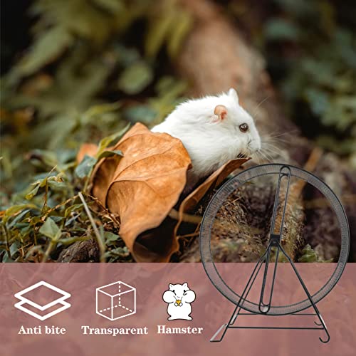 Hamster Cages Hamster Running Exercise Wheel- Silent Guinea Pig Exercise Wheel with Rack Small Animals Running Wheel Toys for Hamsters, Hedgehogs, Rats Hamster Cage - size: 21X15X23CM