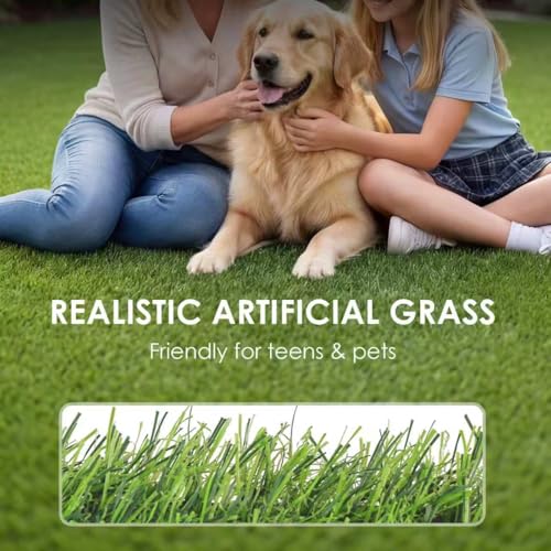 whitefeather Artificial Grass for Dogs Potty – Indoor Dog Pee Pad with Non-Slip White Rubber Base, Easy Clean Fake Grass for Small Dogs, DIY Cuttable Turf for Apartments (3'*4') - size: 3'*4'