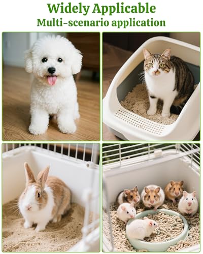 2Pcs Metal Litter Scooper Stainless Steel Metal Cat Litter Poop Scoop with 2.0mm & 3.8mm Mesh,Litter Cleaner Sifter for Cat,Dog,Kitty,Rabbit,Hamster, Reptile