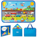 WATINC Travel Felt Board Story Set - 25PCS Portable Felt Board Educational Birthday Gift for Boys Girls, Themed Storytelling Preschool Early Learning Interactive Play Kit for Toddlers (Transportation) - style: Transportation