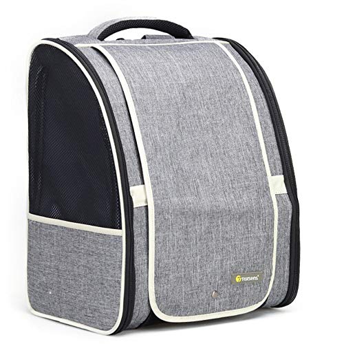 Texsens Innovative Traveler Bubble Backpack Pet Carriers for Cats and Dogs - color: Upgraded-Black