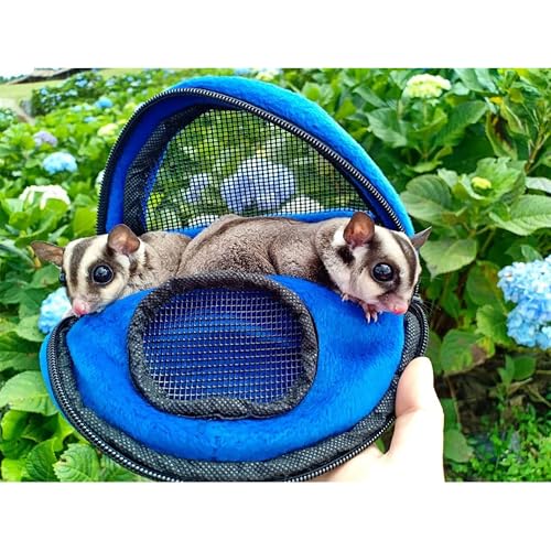 Kucci Carry Pouch - Fleece Travel Bonding Carrier Bag - for Sugar Gliders, Squirrels, Marmosets, Hamsters, Rodents, Rats, Reptiles & Other Small Pets (X-Large) - size: X-Large