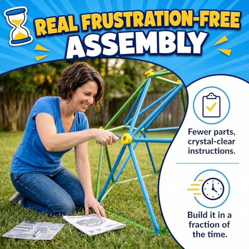 6FT Climbing Dome for Kids, Jungle Gym for Indoor and Outdoor, Geometric Dome Climber Supporting 440 Lbs Anti-Rust Metal Play Structure, Kids Gift Toys, ASTM Approved, Blue & Green - color: Blue & Green