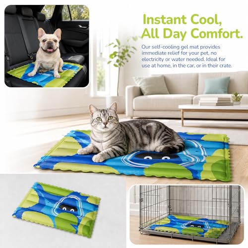 Dog Cooling Mat, XL-37"x25" | Self Cooling with Non-Toxic Gel, Waterproof, Durable, For Indoor & Outdoor in Summer - size: XL-37"x25"