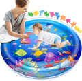 Faburo 40" X 40" Large Tummy Time Water Mat for Babies | Ocean Animal Theme, XL Baby Water Play Mat, Infant Water Sensory Baby Tummy Time Play Mat for 3 6 9 12 Months Toddlers