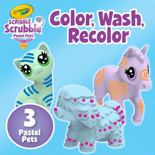 Crayola Scribble Scrubbie Pastel Pets (3ct), Grooming Animal Toy for Kids, Washable Animal Figurine, Kids Gift, Toys for Girls & Boys, 3+ - size: Small, style: Pastel Pets