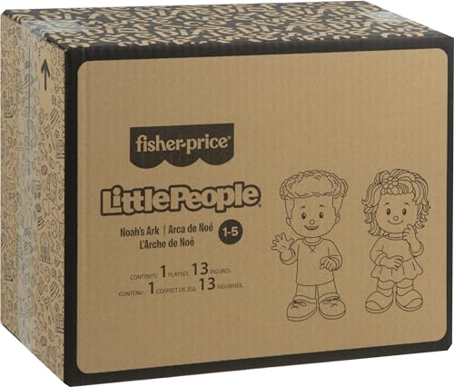 Fisher-Price Little People Noah’s Ark Playset | Toddler Toys, 12 Animals & Noah Figure, Pretend Play for Kids Ages 1+ Years (Amazon Exclusive)