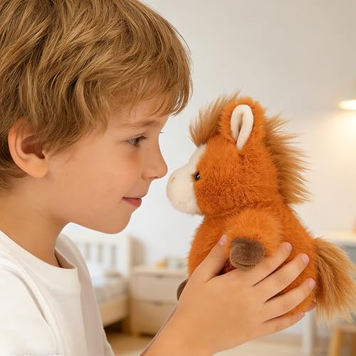 PEACH CAT Horse Stuffed Animal Cute Plushies Small Plush Toys Gifts for Kids (Squeaky) - style: Horse