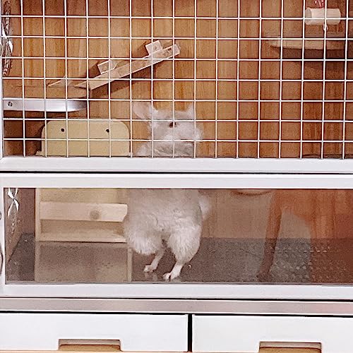Heavy-Duty Steel Wire Large Chinchilla Cage, 24-Inch Transparent Guinea Pig & Rat Habitat with Removable Tray - color: C6-charged Ice nest