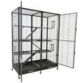 Borneo Small Animal Cage - for Sugar Gliders, Squirrels, Marmosets & Other Small Pets (Cage + Shelf & Ladder Set) - size: Cage + Shelf & ladder Set