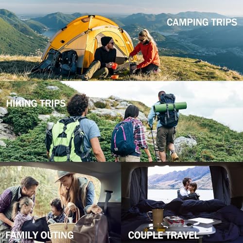 Down Sleeping Bag for Adults, 600 Fill Power Ultralight Backpacking | 600 Fill Power Down,Compact Carry,Ultralight Trail Use,Camping Hiking Backpacking,Cold and Warm Weather Use - color: 300g Down Filling-Black