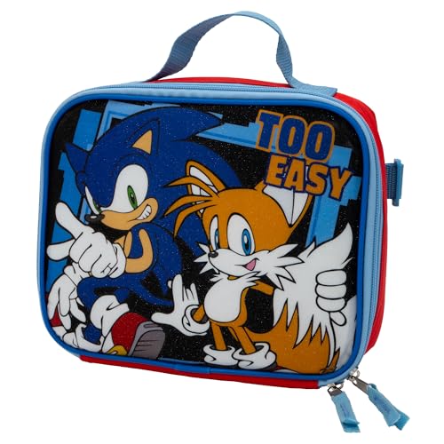 AI ACCESSORY INNOVATIONS Sonic The Hedgehog 2 Piece Backpack Set, Boys & Girls 16" School Bag, Red - color: Sonic the Hedgehog