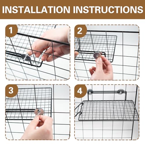 4 PCS Hamster Climbing Platform with Ladder, 2-Tier Stainless Steel Small Animal Playground Climbing Toy for Dwarf Hamster Sugar Glider Mouse Rat Gerbil Guinea Pig Chinchilla Parrot