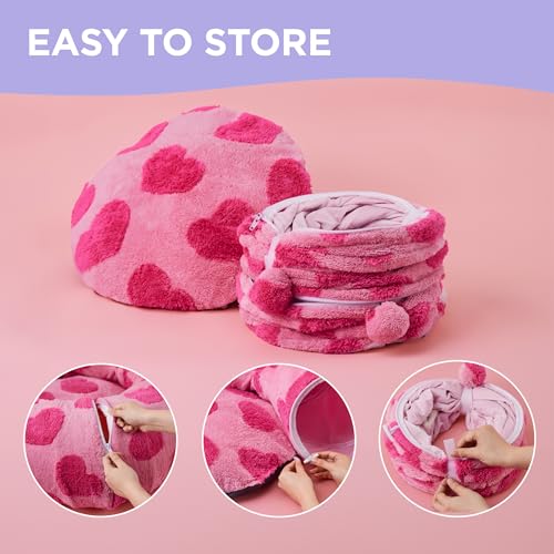 Lesure Donut Cute Jacquard Cat Tunnel Bed Kitten Toys for Puppy Bunny | 33.5x33.5x10in,Round Cat Bed Tube for Indoor Cats Rabbit Dog,Pet Peekaboo Cave Toy,Spiral Hideaway,Washable Cushion - color: A Lover Hearts, size: Standard (33.5"L x 33.5"W x 10"H)