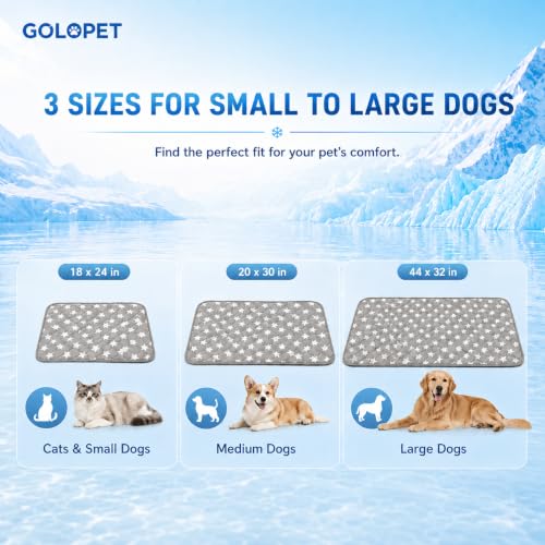 Lrage Dog Cooling Mat 32" x44in | Arc-Chill Cooling Fabric & Endothermic Color Changing,Visually display the cooling operation status on the surface,Non-Slip - color: Gray Star, size: 32x44in