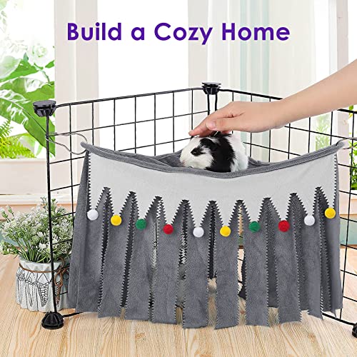 Linkidea Cage Corner Hideout, Pets Forest Corner Hideout for Guinea Pigs, Rabbits, Ferrets, Chinchillas, Gerbils, Hedgehogs, Small Animals Habitat Décor (Gray)