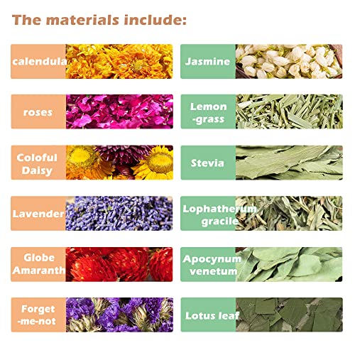 Natural Ear of Grain Flower&Herb Bedding Mate Habitat Decor, Adding Fun Hamster Accessories for Hamsters Gerbils Lemming - color: Flower path