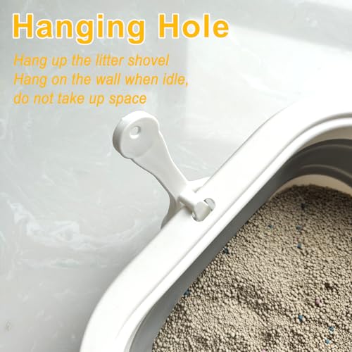 Low Entry Kitten Litter Box Collapsible Shallow Litter Box | Senior Cats Anti-Splashing Kitty Training Open Potty Pan Scoop Leak-proof pedal Cat Toilet No Smell Easy Clean - color: Grey, size: Medium