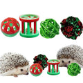 4 Pcs Toys for Hedgehogs Small Animal Accessories, Hedgehog Toys For Cage And Bell Ball, Hedgehog Enrichment Toy, Funny Balls Toy For Hamster Ferret Chinchilla Cat, Hedgehogs Accessories (Ball Bell)