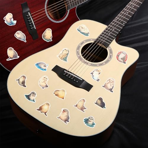 50Pcs Cute Seal Stickers, Ocean Animal Waterproof Vinyl Stickers, Kawaii Sea Lion Decals for Water Bottles Laptop Journal, Scrapbook, Cup, Skateboard, Marine Theme Party Favors for Kids Teens - color: Seal-10