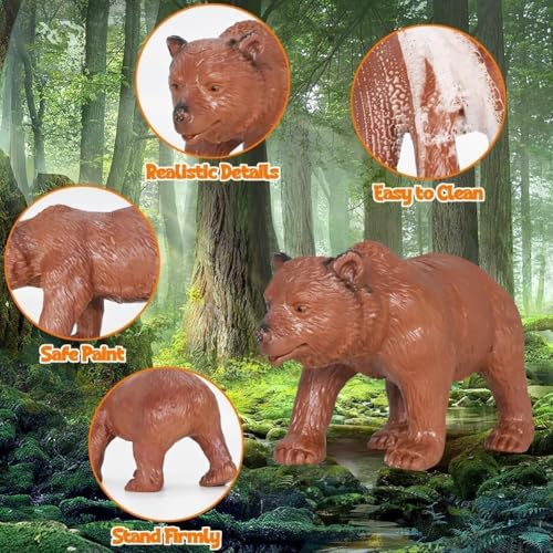24Pcs Safari & Zoo Animals Figures, Realistic Plastic Animal Toys Set for Kids 1 2 3, Educational Jungle Animals Figures Playset, Party Supplies Birthday Gifts for Toddlers Boys Girls - style: Safari Animals Figures