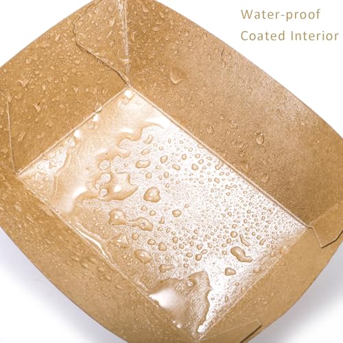 SOUJOY 100 Pack Disposable Pets Feeding Bowls, 2 lb Paper Travel Cat Food Bowl, Boat Foot Print Design Food Serving Trays for Wet and Dry Food, Small Dog Puppy, Cat