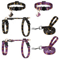 2 Pack Cat Harness and Leash, Escape Proof Adjustable Kitten Harness | Lightweight Soft and Comfortable for Cat Safe Walking and Travel, Multicolor - color: Black Purple