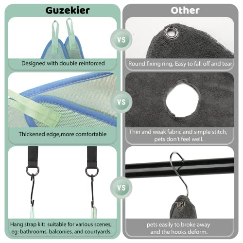 Guzekier Pet Dog Grooming Hammock Harness for Cats & Dogs, Dog Sling for Grooming, Dog Hammock Restraint Bag with Nail Clippers/Trimmer, Nail File, Pet Comb,Ear/Eye Care - size: XXS (Suitable for 2-5LB)