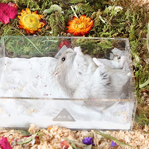 BUCATSTATE Dust-Free Hamster Bath Sand Plant Scented Bathing Sand for Dwarf Syrian Hamster and Other Small Animals 3.3lb/1.5kg - color: White Sand, size: 3.3LB