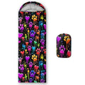 QOOMO Camping Sleeping Bags,3 Season Warm & Cool Weather,Lightweight,Waterproof Sleeping Bags for Adults & Kids,Traveling,and Outdoors,Camping Gear Equipment - color: colorful paw print