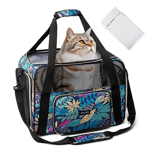 BAGLHER Pet Travel Carrier for Small Medium Cats & Dogs, Airline Approved Soft Sided - color: Hawaii
