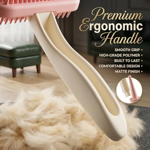 Guinea Pig Brush Soft Silicone Grooming Comb for Small Animals Rabbit De-shedding Tool for Bunnies Chinchillas Gentle Massage Hair Remover (Pink)