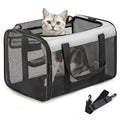 Conlun Soft-Sided Cat Carrier for Small-Medium Cats, Puppies up to 15 Lb, Airline Approved - color: Grey, size: M