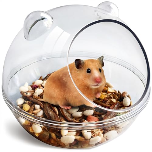 Hamster Bathtub,Hamster Bathroom,Sand Bath Container,Hamster Toilet and Sandbox Dust Bathtub,Hamster Bed,Sand Bath Box for Hamster Cage Accessories (L 5.5x5.5x4.3 inch) - size: L 5.5x5.5x4.3 inch