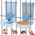 35oz Rabbit Feeder Guinea Pig Water Bottle,Hanging Automatic Food Water Dispenser,Food Feeder for Ferret Guinea Pig Rabbit Cat Bunny Cage Accessories - color: Blue