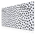 Big Gaming Mouse Pad - Black/White Desk Pad, Large Non-Slip Rubber Base Waterproof with Stitched Edges, 35.4 X 15.7 inch for Work/Game/Home - color: Polka Dots,Brush Strokes Dots